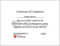 ACLS<br>Course Director Card